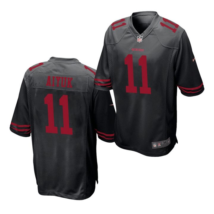 Men San Francisco 49ers #11 Brandon Aiyuk Nike Black Player Game NFL Jersey